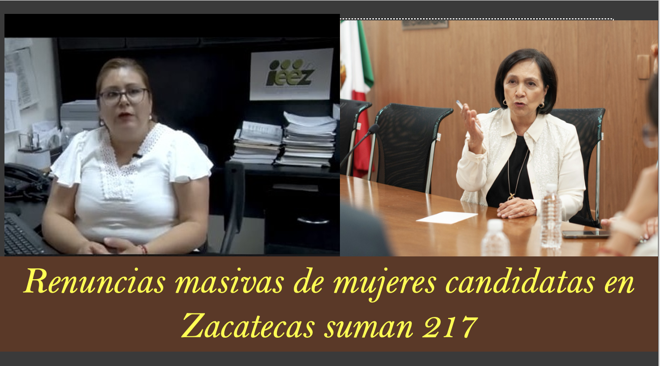 Zacatecas, entidad con mayor percepción de inseguridad del país, confirma 217 renuncias masivas de mujeres candidatas